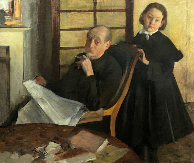 Hilaire Germain Edgar Degas : Henri Degas et sa nièce Lucie Degas (Oncle et cousin de l'artiste)