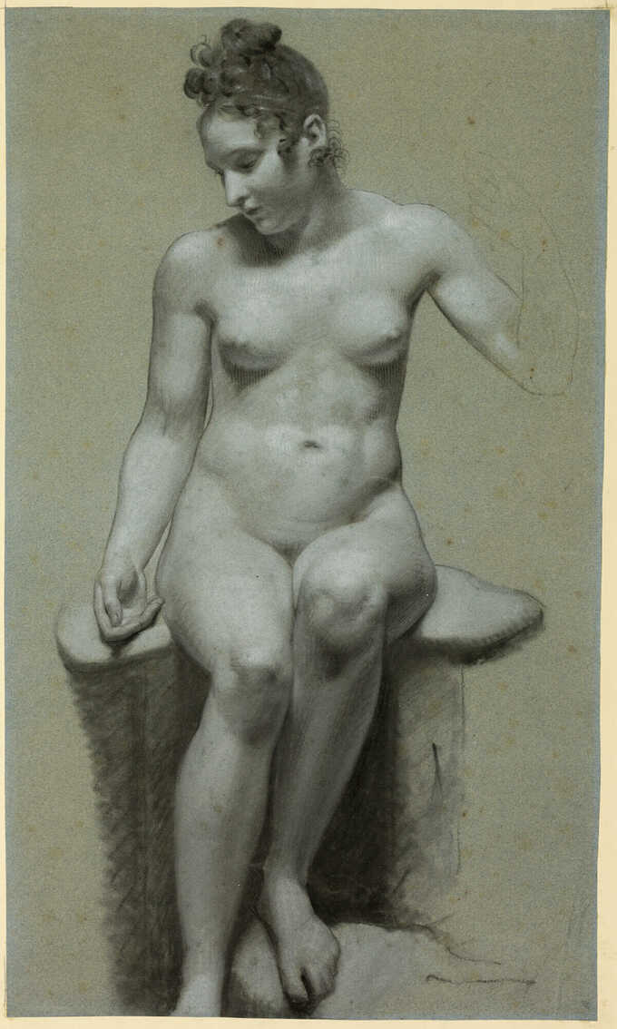 Pierre Paul Prud'hon : Nu féminin assis