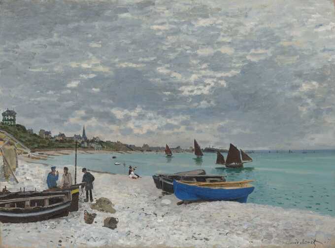 Claude Monet : The Beach at Sainte-Adresse