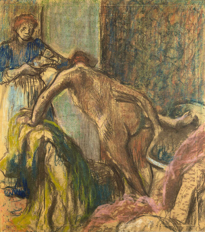 Hilaire Germain Edgar Degas : Petit déjeuner après le bain