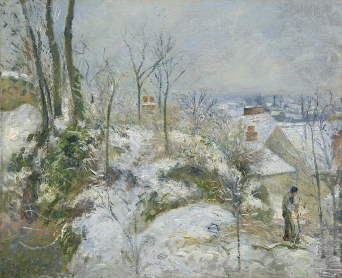 Camille Pissarro : Lapin Warren à Pontoise, Neige