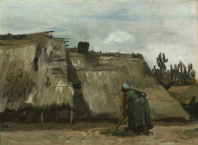 Vincent van Gogh : Une paysanne creusant devant son chalet