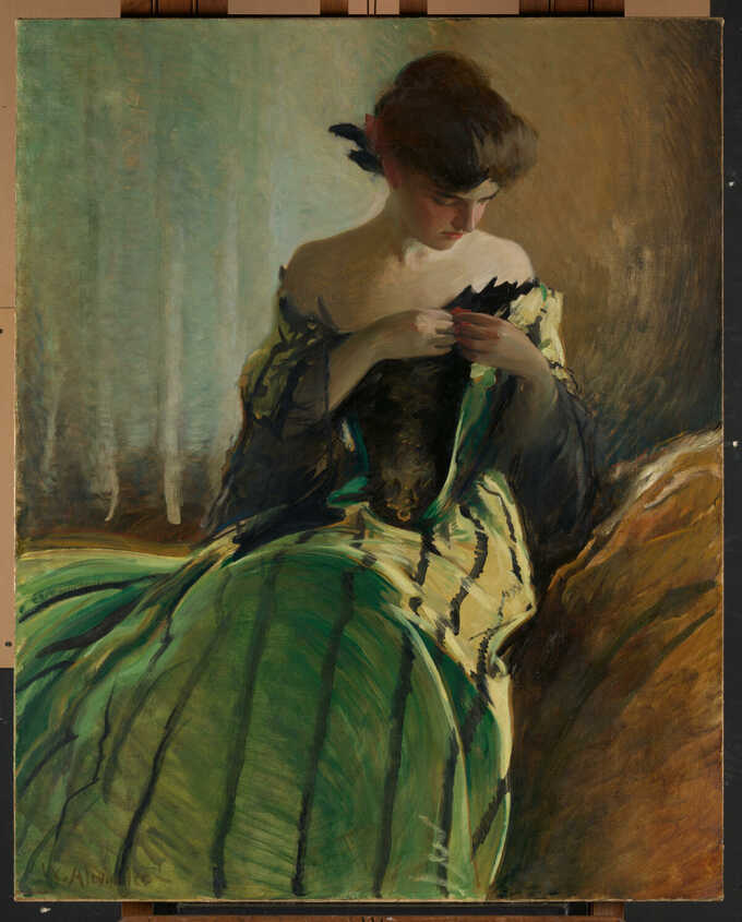 John White Alexander : Étudier en noir et vert