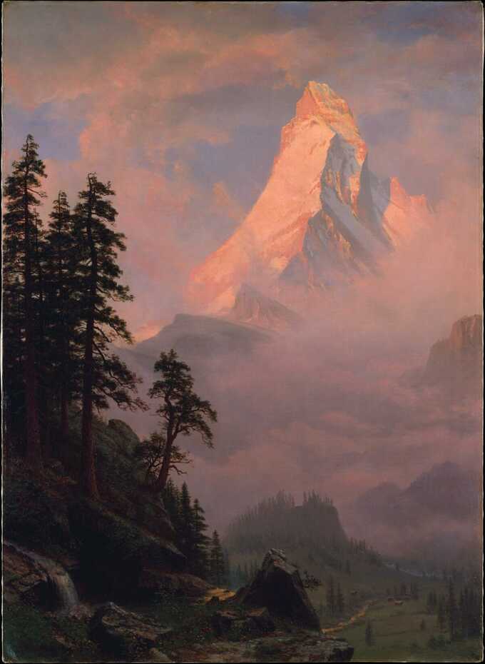 Albert Bierstadt : Lever de soleil sur le Cervin