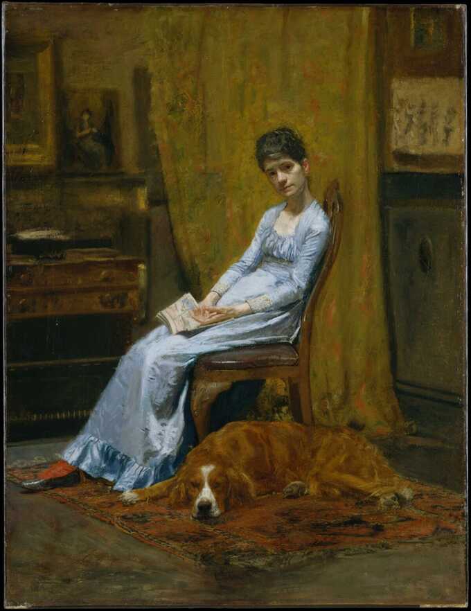 Thomas Eakins : La femme de l'artiste et son chien setter