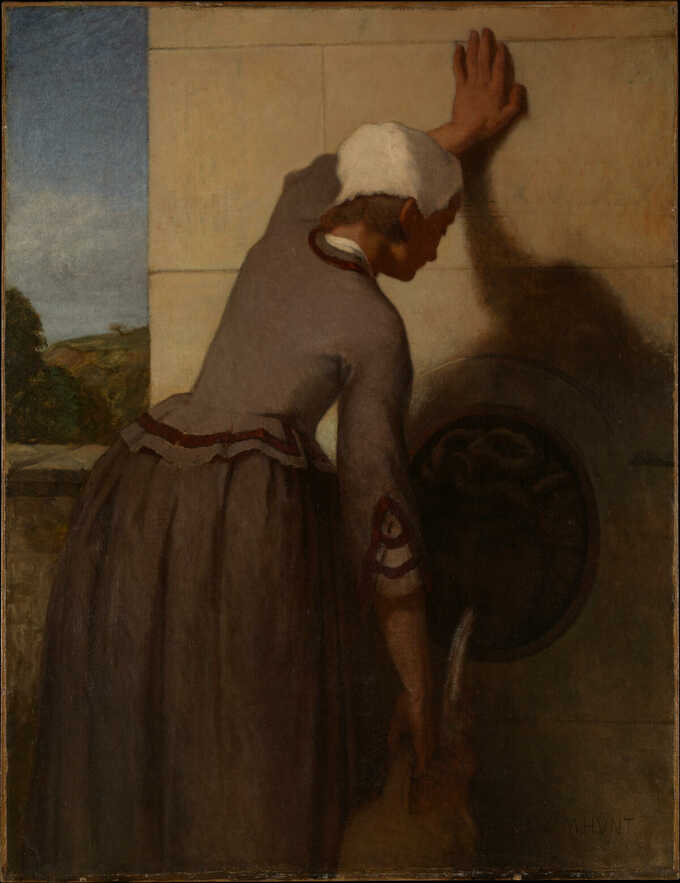 William Morris Hunt : Fille à la fontaine