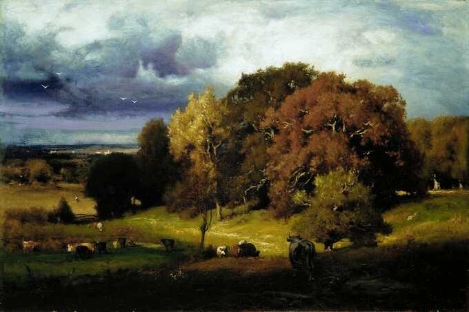 George Inness : Chênes d'automne