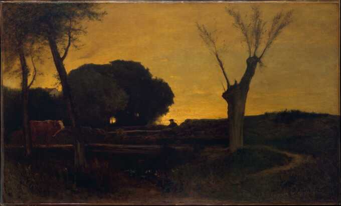 George Inness : Soirée à Medfield, Massachusetts