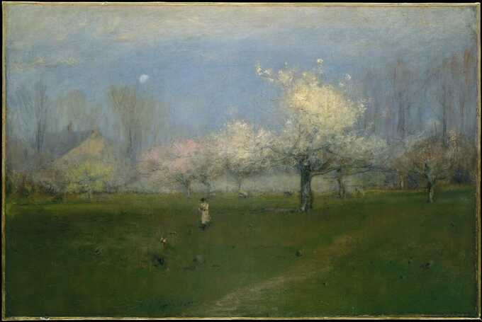 George Inness : Fleurs de printemps, Montclair, New Jersey