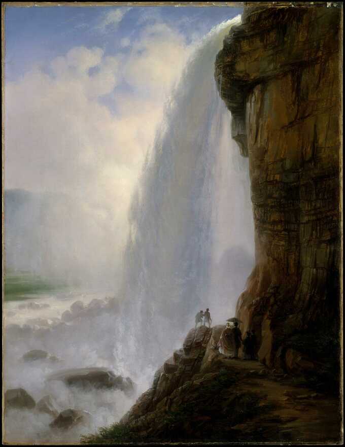 Ferdinand Richardt : Sous les chutes du Niagara