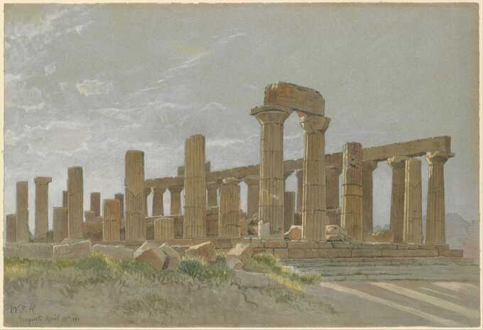 William Stanley Haseltine : Girgenti (le temple de Westinghouse à Agrigente)