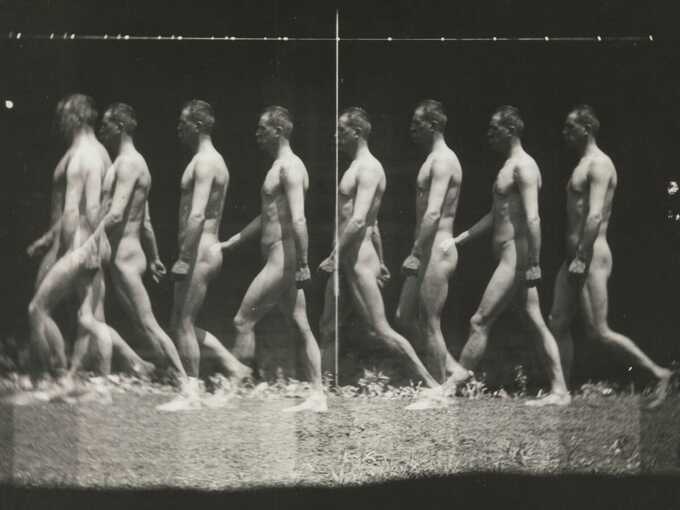 Thomas Eakins : [Homme qui marche, photographie "stroboscopique"]