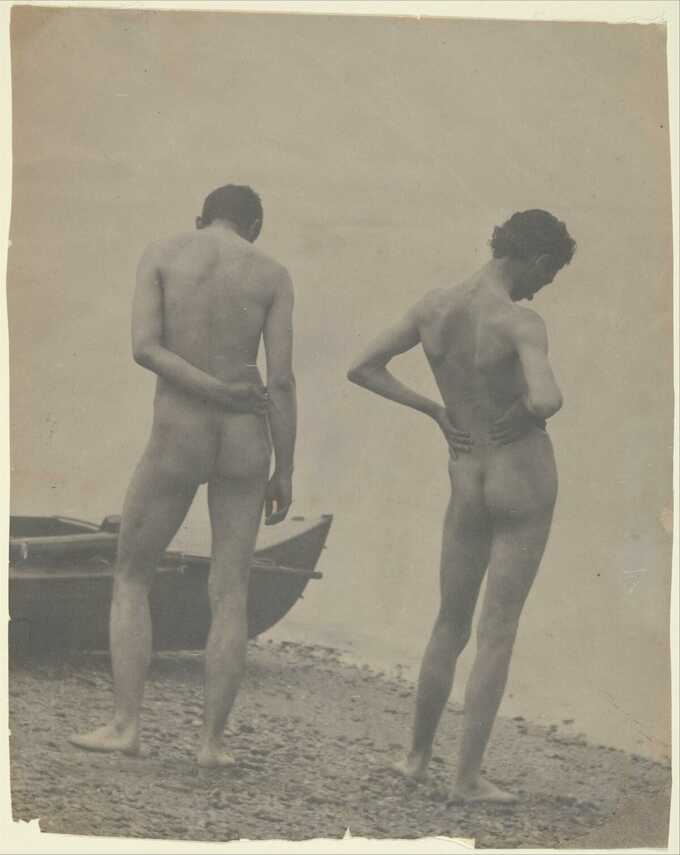 Thomas Eakins : [Thomas Eakins et John Laurie Wallace sur une plage]