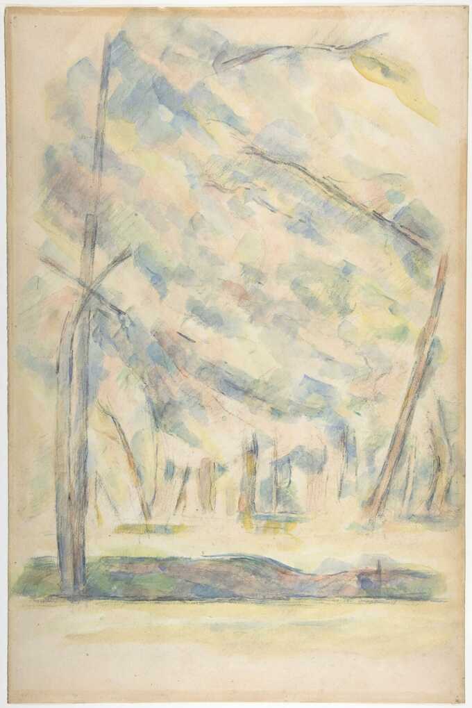 Paul Cézanne : Paysage (recto) ; Croquis de rochers (?) (verso)