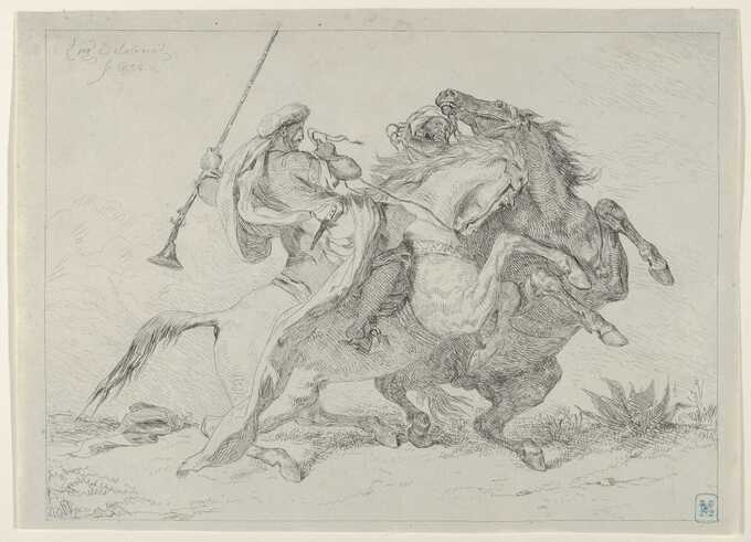 Eugène Delacroix : Collision de cavaliers maures