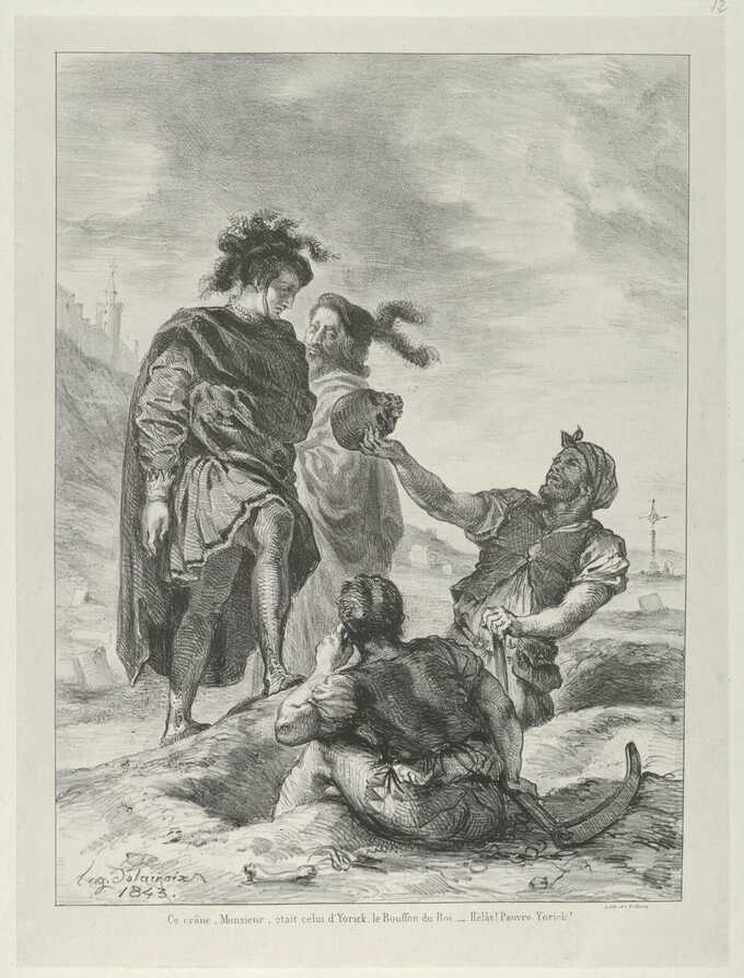 Eugène Delacroix : Hamlet et Horatio devant les Fossoyeurs