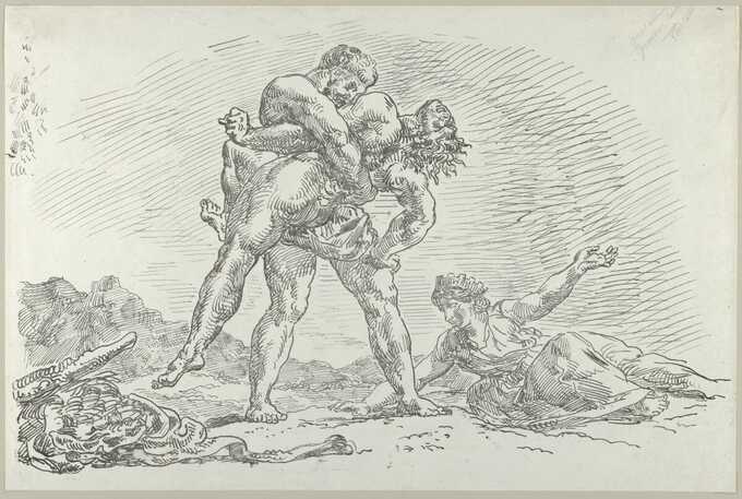 Eugène Delacroix : Hercule et Antée