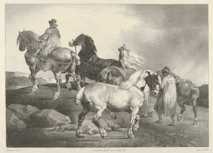 Théodore Gericault : Chevaux conduits à une foire