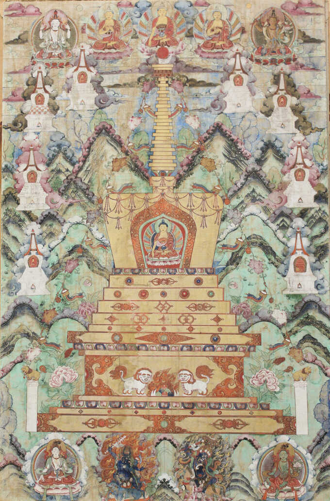  : Bouddha dans un stupa