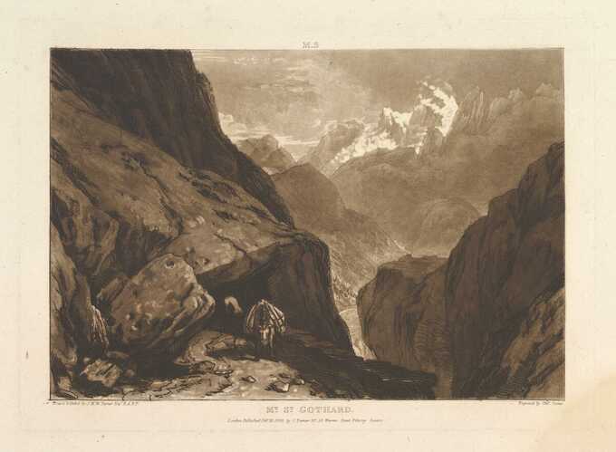 Joseph Mallord William Turner : le mont. St. Gothard (Les études du livre, partie 2 planche 9)