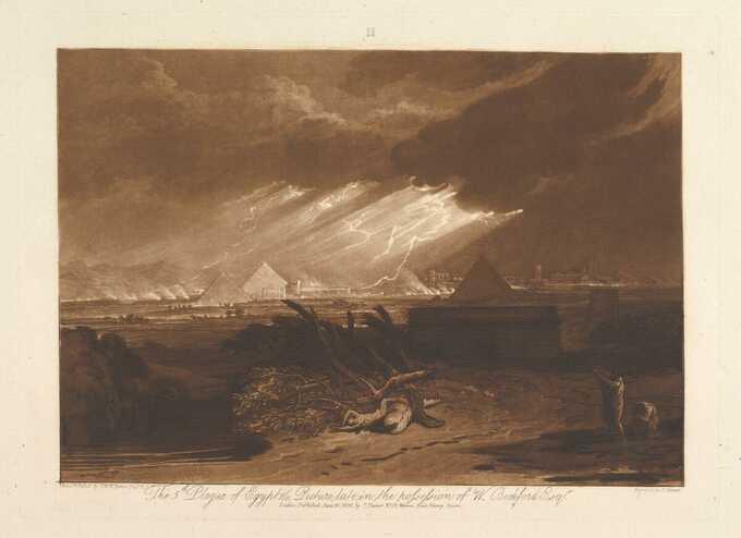 Joseph Mallord William Turner : La cinquième plaie d'Égypte (Liber Studiorum, partie III, planche 16)