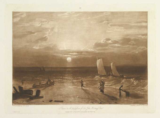 Joseph Mallord William Turner : Le Mildmay Sea-Piece (Liber Studiorum, partie VIII, planche 40)