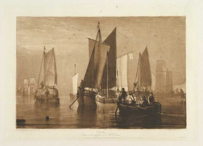 Joseph Mallord William Turner : Calme (Livre d'études, partie 9, planche 44)