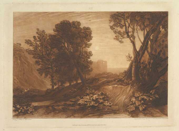 Joseph Mallord William Turner : La solitude ou la Madeleine de lecture (Liber Studiorum, partie XI, planche 53)