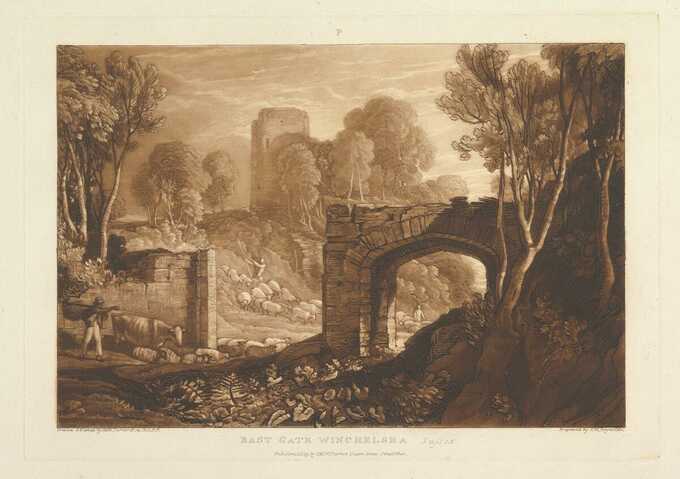 Joseph Mallord William Turner : East Gate, Winchelsea, Sussex (Liber Studiorum, partie XIV, planche 67)
