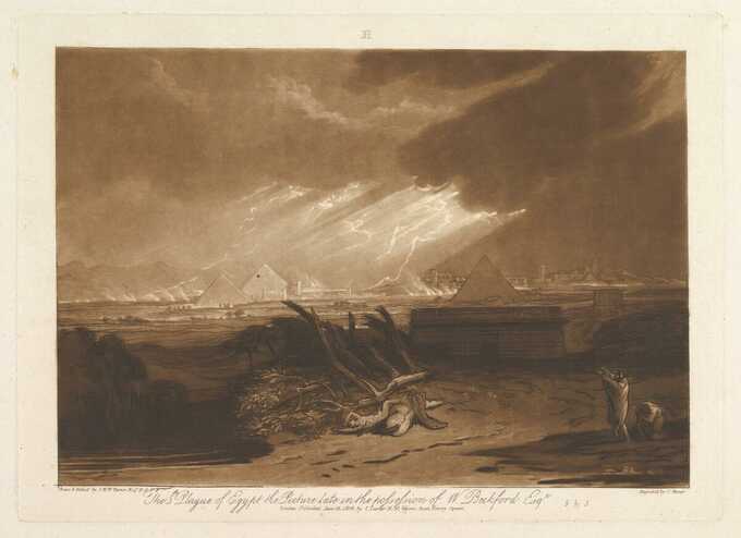 Joseph Mallord William Turner : La cinquième plaie d'Égypte (Liber Studiorum, partie III, planche 16)