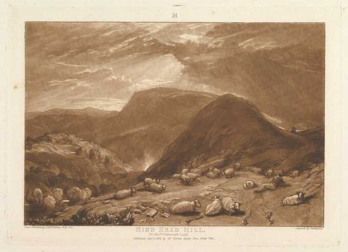 Joseph Mallord William Turner : Hind Head Hill, sur la route de Portsmouth (Liber Studiorum, partie V, planche 25)