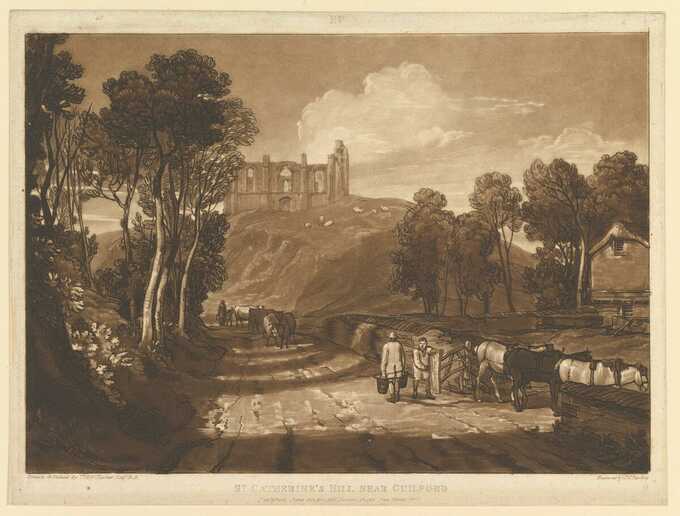 Joseph Mallord William Turner : St. Catharine's Hill près de Guilford (Liber Studiorum, partie VII, planche 33)