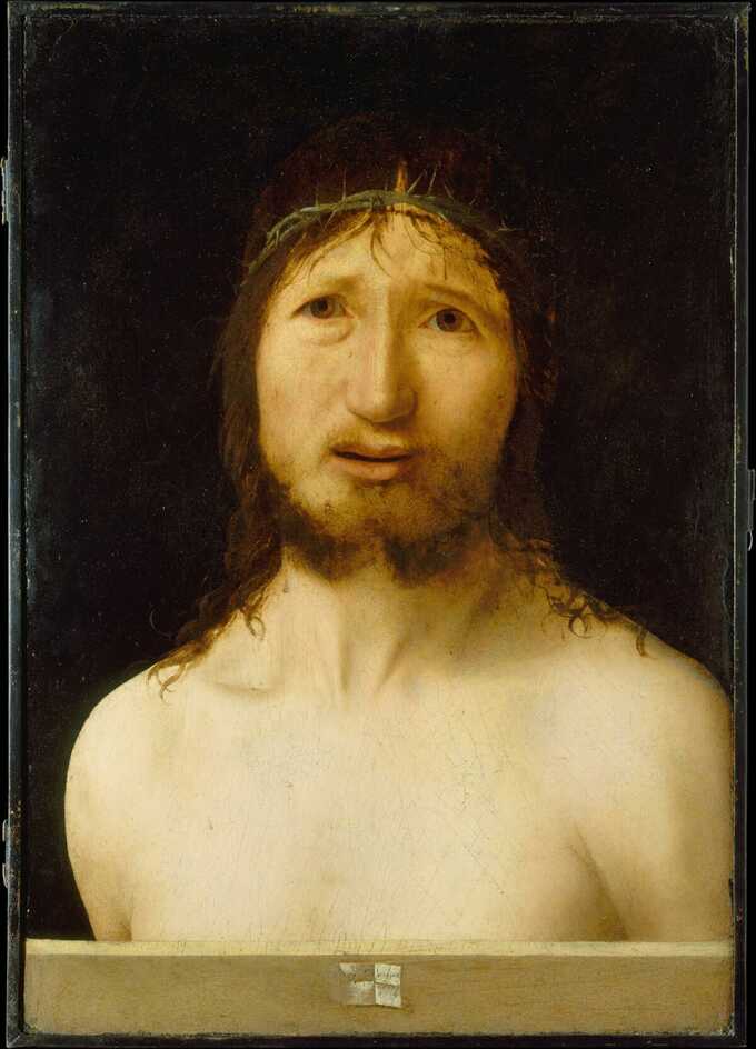 Antonello da Messina (Antonello di Giovanni d'Antonio) : Le Christ couronné d'épines