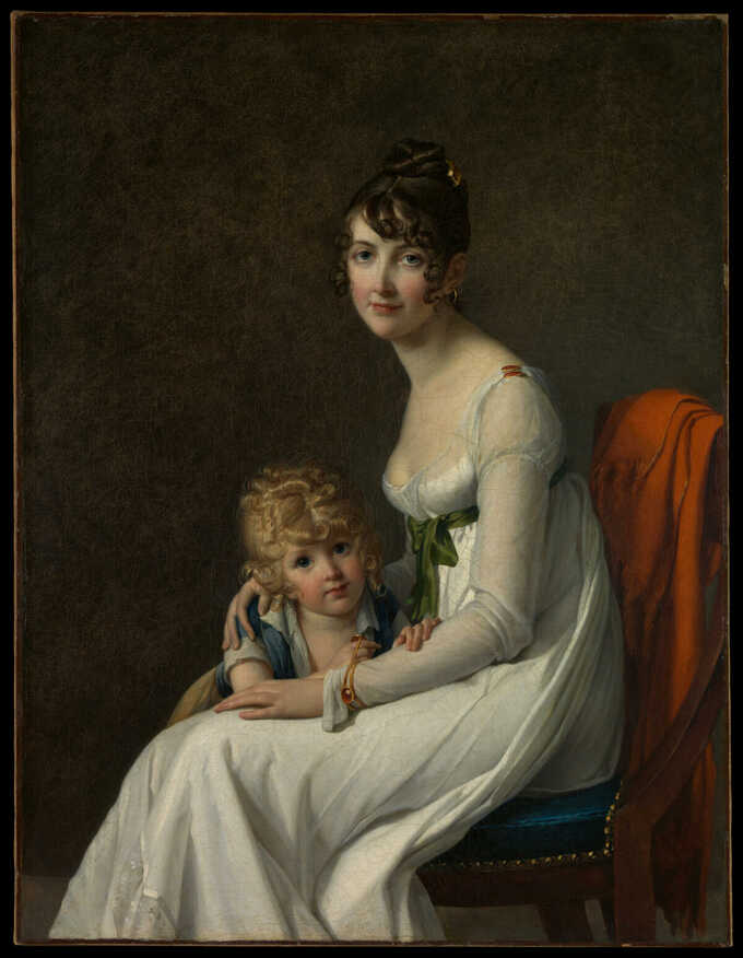 Marie Guillelmine Benoist : Madame Philippe Panon Desbassayns de Richemont (Jeanne Eglé Mourgue, 1778–1855) and Her Son, Eugène (1800–1859)