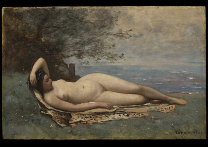 Camille Corot : Bacchante en bord de mer