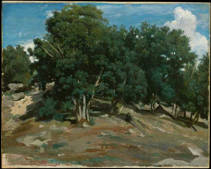 Camille Corot : Fontainebleau : Chênes du Bas-Bréau