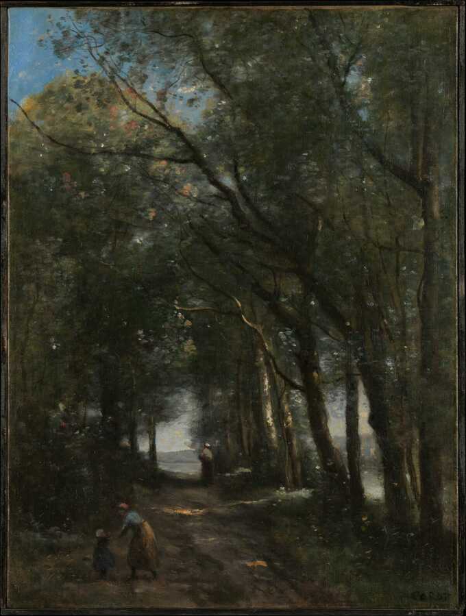 Camille Corot : Un chemin à travers les arbres