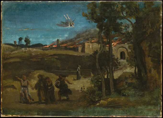 Camille Corot : Etude pour "La Destruction de Sodome"