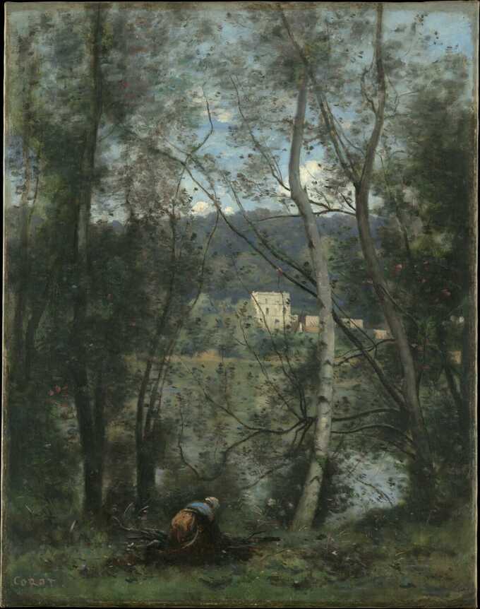 Camille Corot : Une femme ramassant des pédés à Ville-d'Avray