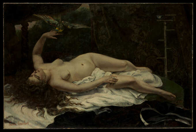 Gustave Courbet : Femme avec un perroquet