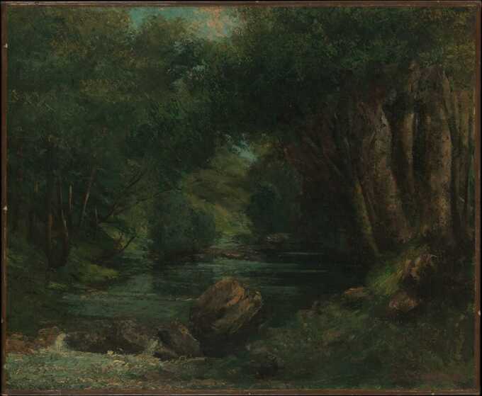 Gustave Courbet : Un ruisseau dans la forêt