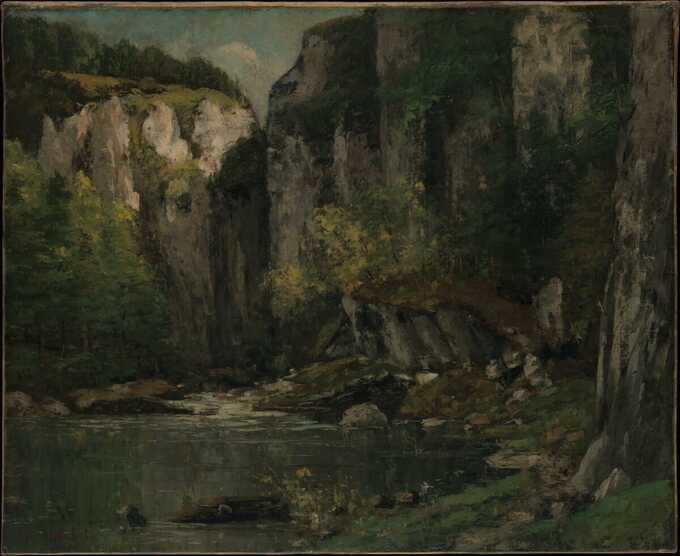 Gustave Courbet : Rivière et rochers