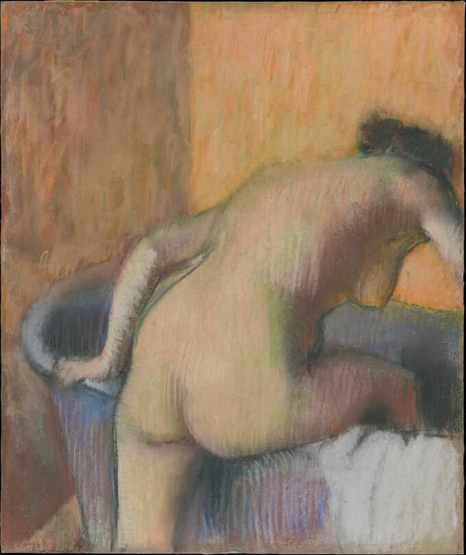 Edgar Degas : Baigneuse entrant dans une baignoire