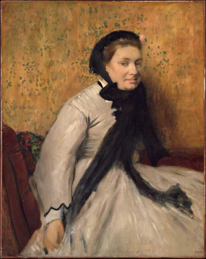 Edgar Degas : Portrait de femme en gris