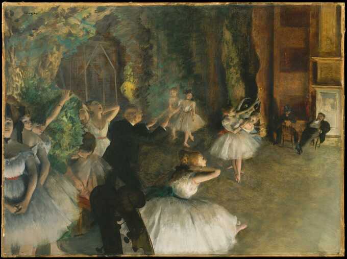 Edgar Degas : La répétition du ballet sur scène