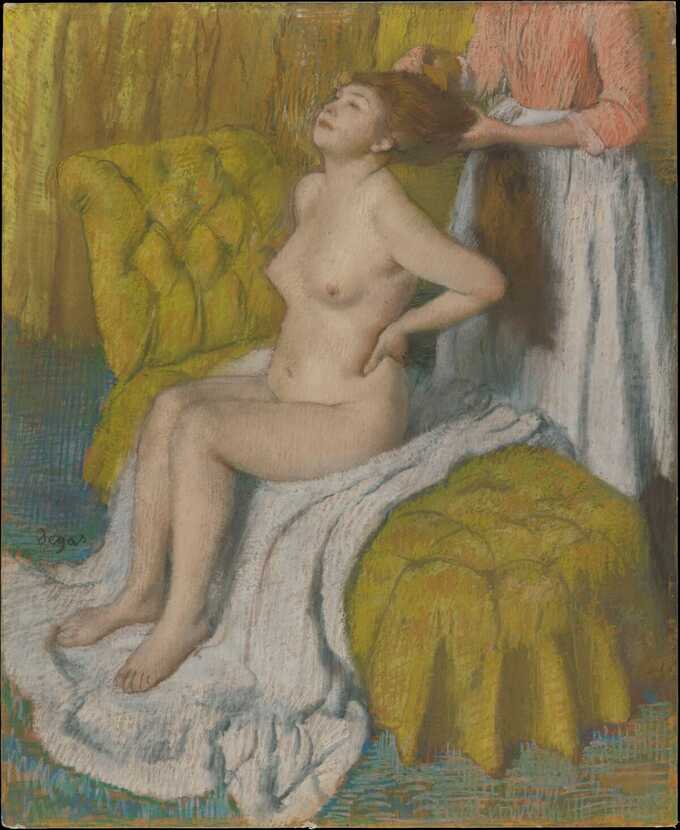Edgar Degas : Femme ayant ses cheveux peignés