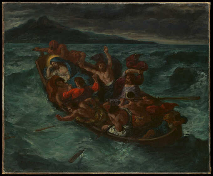 Eugène Delacroix : Le Christ endormi pendant la tempête