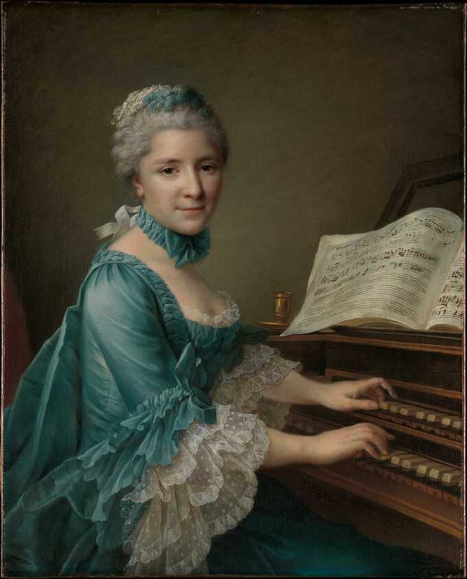 François Hubert Drouais : Portrait d'une femme, dite Madame Charles Simon Favart (Marie Justine Benoîte Duronceray, 1727-1772)