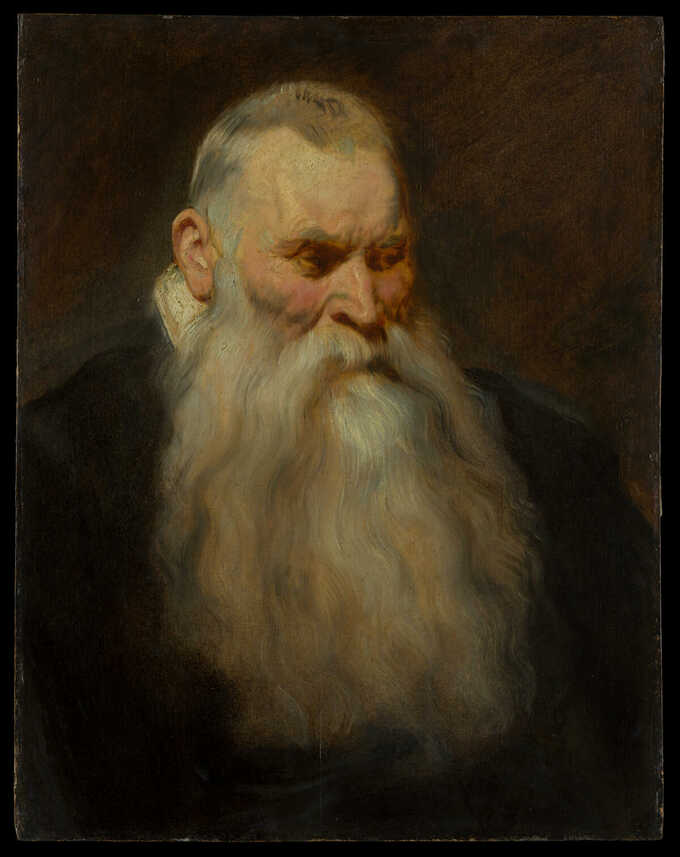 Anthony van Dyck : Tête d'étude d'un vieil homme à barbe blanche