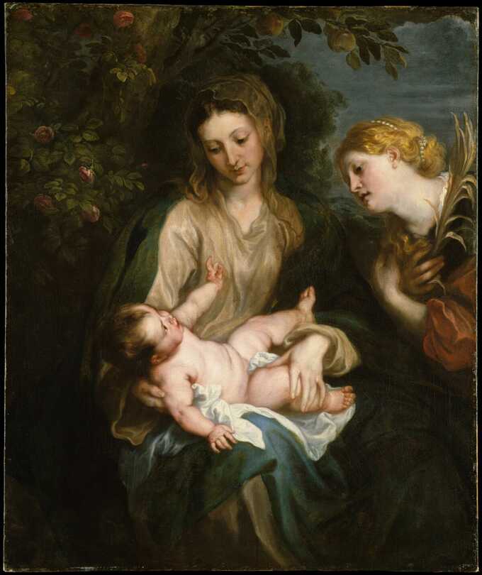 Anthony van Dyck : Vierge à l'Enfant avec sainte Catherine d'Alexandrie